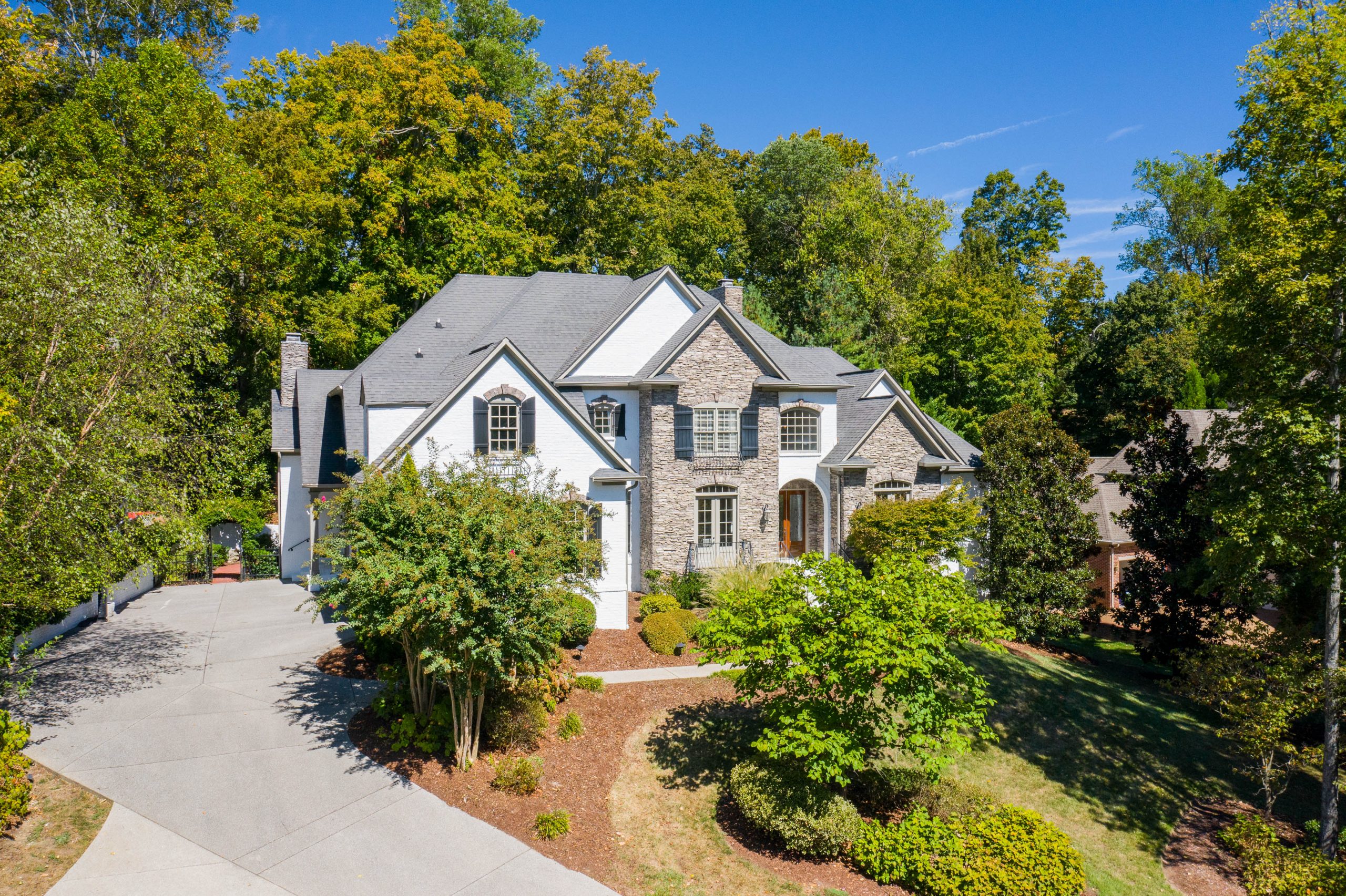 Drone photo of family home